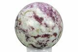 Polished Rubellite (Tourmaline) & Quartz Sphere - Madagascar #245742-1